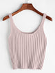 Ribbed Knit Crop Tank Top