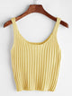 Ribbed Knit Crop Tank Top