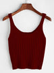 Ribbed Knit Crop Tank Top