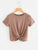 Twist Front Crop Tee