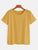 Black Rolled Sleeve Basic T-shirt