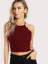 Scallop Trim Halter Top