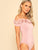 Flower Applique Off Shoulder Bodysuit