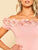Flower Applique Off Shoulder Bodysuit
