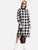 Contrast Mesh Hem Check Plaid Dress