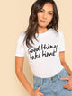 Slogan Print Tee