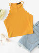 Scallop Trim Halter Top