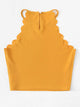 Scallop Trim Halter Top