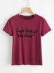 Slogan Print Tee