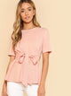 SHEIN Neon Lime Keyhole Back Belted Top