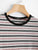  Ribbed Striped Crop Tee