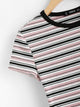  Ribbed Striped Crop Tee