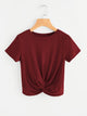 Twist Front Crop Tee