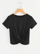 Twist Front Crop Tee