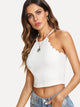 Scallop Trim Halter Top