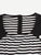 Contrast Striped Button Detail Flare Dress