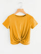 Twist Front Crop Tee