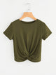 Twist Front Crop Tee