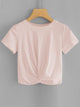 Twist Front Crop Tee