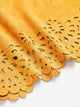 Scallop Laser Cut Suede Halter Top