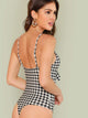 Cut Out Knot Skinny Cami Bodysuit