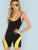 Scoop Neck Color Block Romper