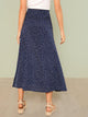 Polka Dot Slit Side Skirt