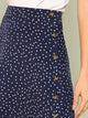 Polka Dot Slit Side Skirt