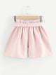 Self Tie Waist Frill Trim Shorts