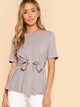 SHEIN Neon Lime Keyhole Back Belted Top