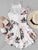 Criss Cross Knot Back Floral Romper