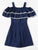 Contrast Trim Ruffle Romper