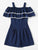 Contrast Trim Ruffle Romper