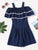 Contrast Trim Ruffle Romper