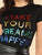 Sequin Slogan Short Sleeve T-shirt
