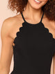 Scallop Edge Halterneck Bodysuit