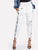 Contrast Tape Ripped Drawstring Jeans
