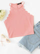 Scallop Trim Halter Top
