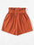 Ruffle Waist Self Tie Paperbag Shorts