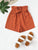 Ruffle Waist Self Tie Paperbag Shorts