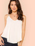 Double Strappy Dip Hem Swing Top