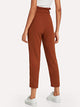 Ruffle Detail Belted Pleated Pants