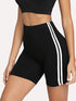 Contrast Striped Side Cycling Shorts