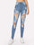 Ripped Bleach Wash Skinny Jeans