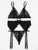 Scalloped Trim Lace Garter Lingerie Set