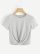 Twist Front Crop Tee