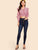 Dark Wash Button Up Skinny Jeans