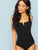 Neon Green V-cut Neck Slim Fitted Bodysuit