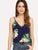 Double V Neckline Floral Cami Top