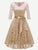 Ribbon Tie Guipure Lace Overlay Flare Dress